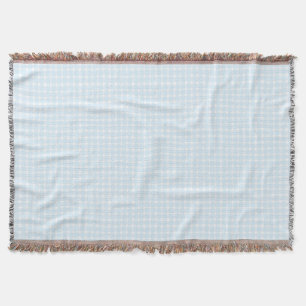 Grandmillennial Gingham - Cottagecore Babyblau Decke