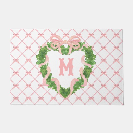 Grandmillennial Heftkreide Monogramm Fußmatte (Vorderseite)