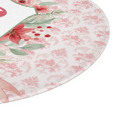 Grandmillennial Holiday Crest | Christmas Monogram Schneidebrett (Ecke)