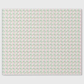 Grandmillennial Holly Christmas Strip Geschenkpapier (Flach)