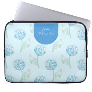 Grandmillennial Malerische Hortensie Anpassbar Laptopschutzhülle