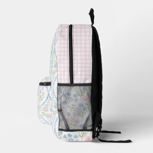 Grandmillennial Pastel Floral Bedruckter Rucksack (Rechts)