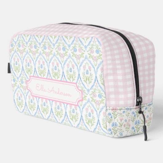 Grandmillennial Pastel Floral Waschbeutel (Rechte Ecke)