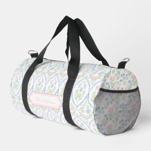Grandmillennial Pastell Floral Duffle Bag (Rechte Ecke)