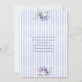 Grandmillennial Periwinkle Floral Baby Dusche Einladung (Rückseite)