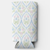 Grandmillennial Pink and Blue Floral Selters Dosenkühler (Vorderseite)