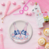 Grandmillennial Pink & Blue Champagne Pappteller (Party)