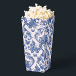 Grandmillennial Pink & Blue Damask Geschenkschachtel<br><div class="desc">Dieses Party-Popcorn-Box-Design hat ein präliges,  großtausendjähriges Design mit einem marineblauen Damast-Muster auf einem rot-rosa Hintergrund.</div>
