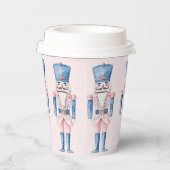 Grandmillennial Pink und Blue Holiday Nutcracker Pappbecher (Rechts)
