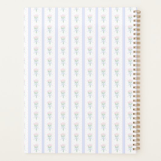 Grandmillennial Preppy Floral Watercolor Plane Planer (Rückseite)