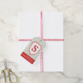 Grandmillennial Preppy Holly Monogram Wappen Geschenkanhänger (Mit Garn)