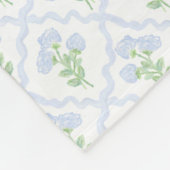 Grandmillennial Preppy Hydrangeas Trellis Fleecedecke (Ecke)