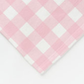 Grandmillennial Preppy Pink Kariert Gingham Fleecedecke (Ecke)
