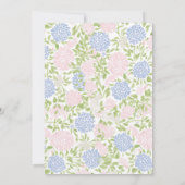 Grandmillennial Rosa und Blaue Babyshower-Einladun Einladung (Rückseite)