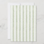 Grandmillennial Sage Green Botanical Baptism  Einladung (Rückseite)