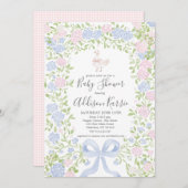 Grandmillennial silly goose baby shower invitation einladung (Vorne/Hinten)