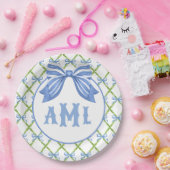 Grandmillennial Topiary | Monogramm Pappteller (Party)