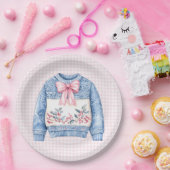 Grandmillennial | Ugly Christmas Sweater Pappteller (Party)