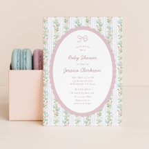 Grandmillennial Vintage Style Floral Baby Shower