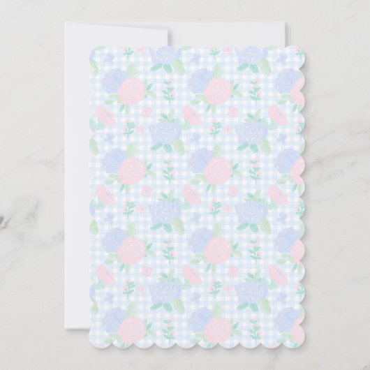 Grandmillennial Watercolor Wappen Einladung (Rückseite)