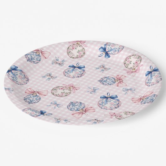 Grandmillennial | Weihnachtsschmuck Pappteller (Schrägansicht)