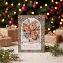 Grandmillennial-Weihnachtsstern-Blumenbogen-Foto