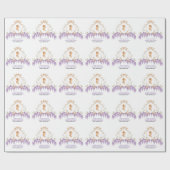 Grandmillennial Wisteria Baby Shower  Geschenkpapier (Flach)