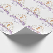 Grandmillennial Wisteria Baby Shower Geschenkpapier (Ecke)