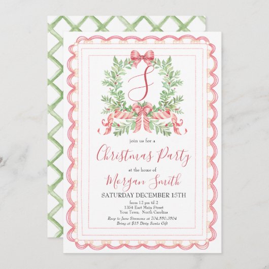 GrandmillienISCHE Weihnachtsfeiertage-Party Einlad Einladung (Vorne/Hinten)