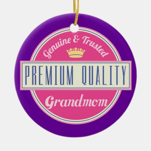 Grandmom (lustiges) Geschenk Keramikornament (Vorne)