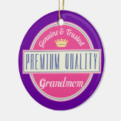Grandmom (lustiges) Geschenk Keramikornament (Links)
