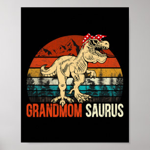 Grandmomsaurus T Rex Dinosaur Oma Saurus Matc Poster