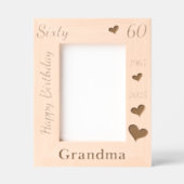 Grandmother 60th Birthday Photo frame with name Geätzte Rahmen (Vorderseite)