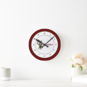 Grandmother Antique Rose Round Clock Runde Wanduhr (Zuhause)