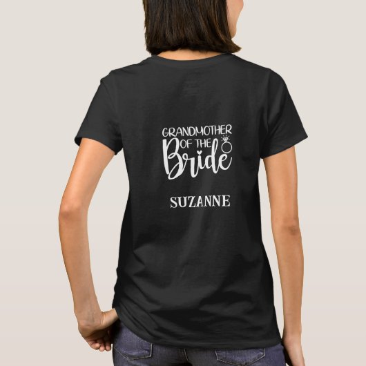GRANDMOTHER der Braut (Name) T-Shirt (Rückseite)