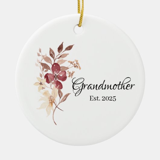Grandmother Est. Year Keramik Ornament (Vorne)