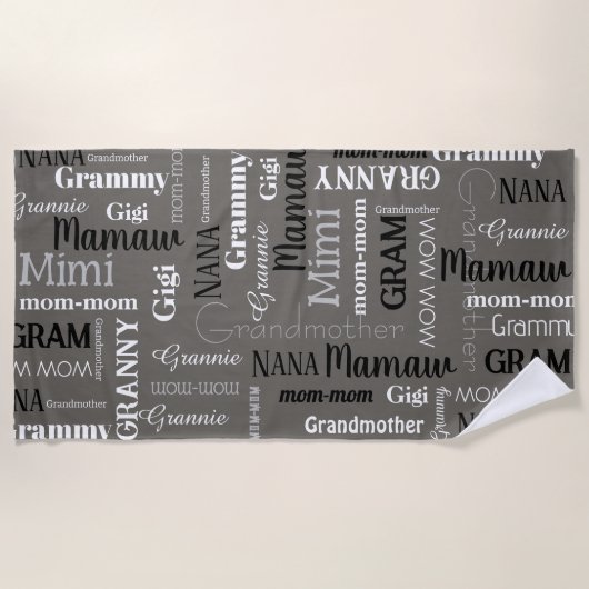 GRANDMOTHER MAMA MAMA Mütter Tag Geschenk Donnerpl Strandtuch (Vorderseite)
