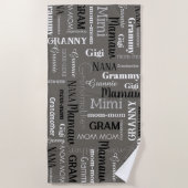 GRANDMOTHER MAMA MAMA Mütter Tag Geschenk Donnerpl Strandtuch (Vorderseite)