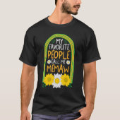 Grandmother My Favorite People Call Me Memaw Flora T-Shirt (Vorderseite)