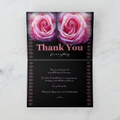 GRANDMOTHER - Wedding Thank You with Pink Roses Dankeskarte (Innenseite)