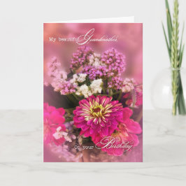 Grandmother's Birthday Pink Floral Bouquet Karte