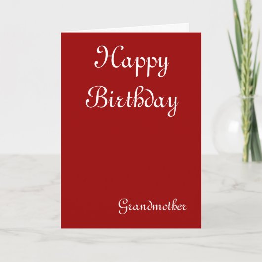 Grandmutter Geburtstagskarten Karte (Vorderseite)