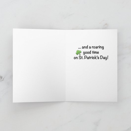 Grandnephew Bären & Kleeblatts am St. Patrick's Da Karte (Innenseite)