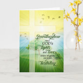 Grandnephew Christian God's Love Birthday Karte (Gelbe Blume)