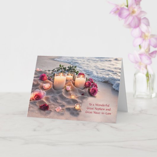 Grandnephew Great Nephew and Wife Bride Wedding  Karte (Orchidee)