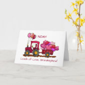 Grandnephew Valentinstag Ladung Liebe Herz Karte (Gelbe Blume)