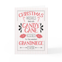 Grandniece Candy Cane Kisses Weihnachtswünsche