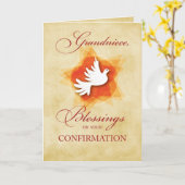 Grandniece, Confirmation Congratulations Blessing Karte (Gelbe Blume)