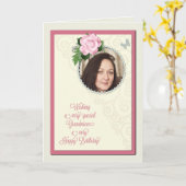 Grandniece, ein Foto hinzufügen, Geburtstag Karte (Gelbe Blume)