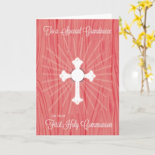 Grandniece First Communitycross und Rays on Pink Karte (Gelbe Blume)